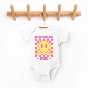 The Juniper Shop Birthday Girl Checkered Baby Bodysuit - 1 of 3