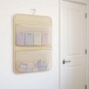 Anna-Kaci Women's Hanging Organizer with Dual Zippered Compartments Space-Saving Storage Design for Closets Bathrooms - Light Beige - 3 of 4