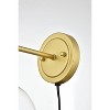 Elegant Lighting Wesson 1 light Chrome and Clear plug in wall sconce - 3 of 4