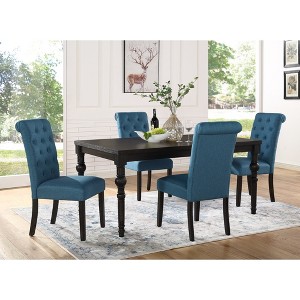 5-Piece Dining Set with Turned-Leg Table and 4 Chairs - 1 of 4