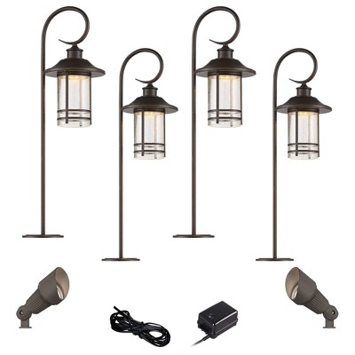 John Timberland Galt Oil-Rubbed Bronze 8-Piece LED Path and Spot Light Set