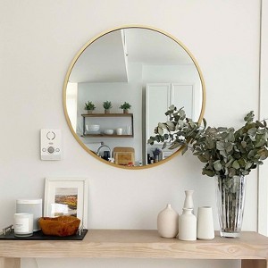 MAYEERTY Metal Framed Round Bathroom Mirror for Wall - 1 of 4