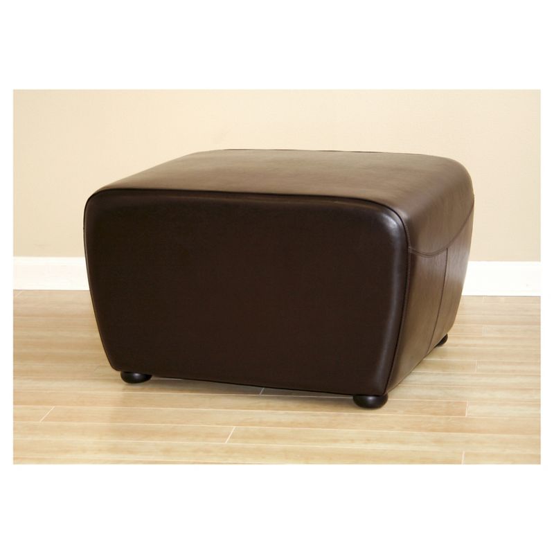 Full Leather Ottoman with Rounded Sides - Baxton Studio, 4 of 7