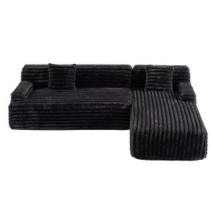 Maliang 110" Cloud Sectional Sofa, Upholstered Couch Free-combined Sofa for Living Room - 1 of 4