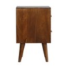 Chestnut Cube Carved Bedside - image 3 of 4