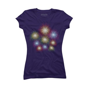 Junior's Design By Humans July 4th Fireworks Display By  T-Shirt - 1 of 2