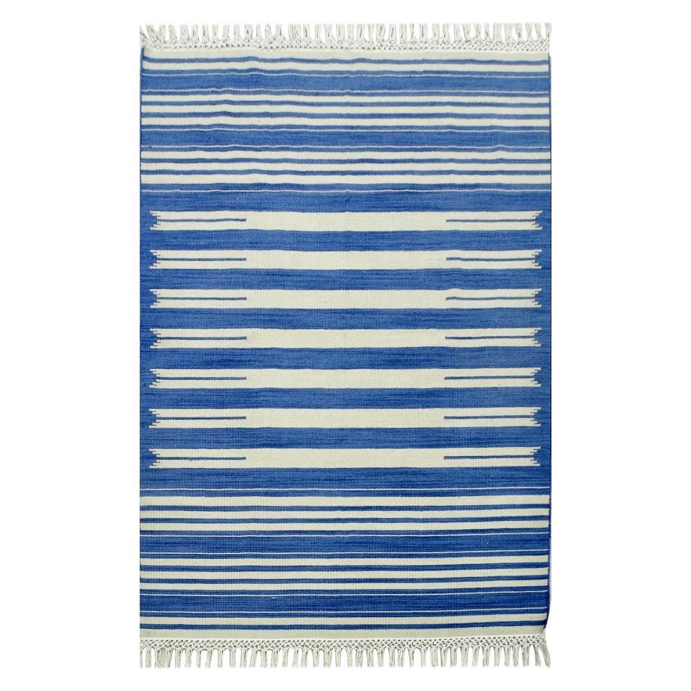 7'x10' Flatweave Striped Area Rug Blue - Threshold was $289.99 now $144.99 (50.0% off)