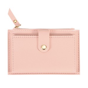 Unique Bargains Zipper Design PU Leather Small Credit Card Holder - 1 of 4