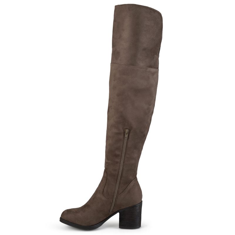 Journee Collection Womens Sana Stacked Heel Over The Knee Boots, 3 of 11