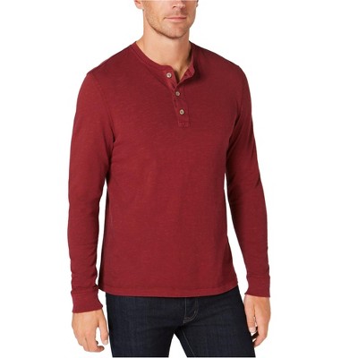 Club Room Mens Garment Dye Henley Shirt