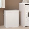 26.4-Gals Laundry Hamper Basket Bamboo Laundry Basket with Lid Removable Machine Washable Laundry Basket, with Handles - 3 of 4