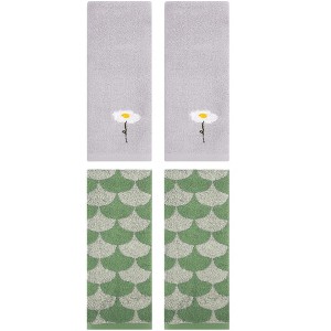 REGALWOVEN 4 Pcs Bathroom Soft Absorbent Hand Towels - 1 of 4
