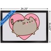 Trends International Pusheen - Heart Framed Wall Poster Prints - 3 of 4