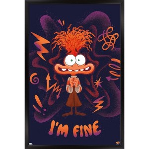 Trends International Disney Inside Out 2 - Anxiety I'm Fine Framed Wall Poster Prints - 1 of 4