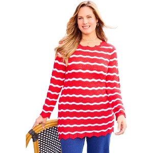 Catherines Scallop-Detail Knit Sweater - 1 of 2