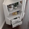 KTMBDW Corner Bar Cabinet with 2 Open Storage Shelves and 2 Drawers, Modern Wine Cabinet with Metal Legs for Liquor and Wine Storage for Living Room - 4 of 4