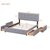 NicBex Queen Size Upholstered Platform Bed with Classic Headboard and 4 Drawers for Adults/Boys/Girls - 3 of 4