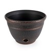 Liberty Garden 1925 Banded High Density Resin Hose Pot w/ Drain, Antique Bronze - 3 of 4