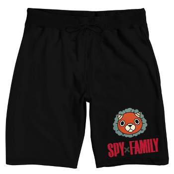 Spy x Family Series Logo Men's Black Sleep Shorts