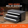 VEVOR Drill Bit Dispenser Cabinet, Three-Drawer Drill Bit Organizer Cabinet for 1mm to 13mm, Steel Drill Dispenser Organizer Cabinet, Black - 4 of 4