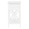 KTMBDW Modern Nightstand with 1 Drawer and Storage Shelf, 2 Tiers End Table, Small Side Table with Double X-Frame for Bedroom, Living Room - 4 of 4