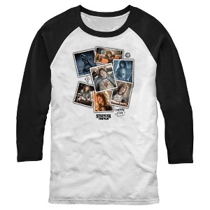Men's Stranger Things Eddie Munson Photo Dump Baseball Tee - 1 of 3