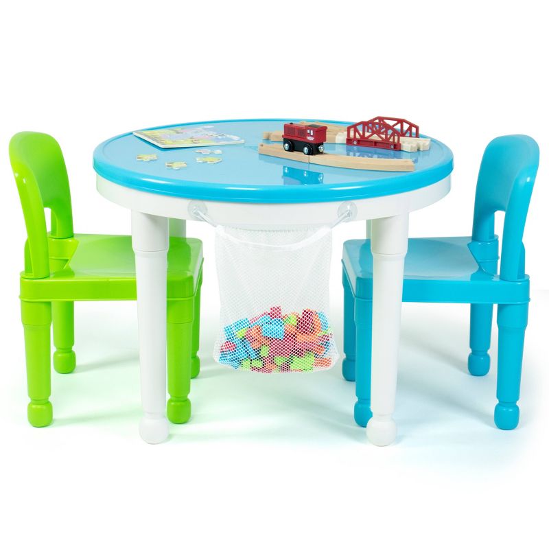 3pc Kids' 2 in 1 Round Activity Table with Chairs - Humble Crew, 5 of 6