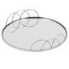 Jiallo Silver Stainless Steel Round vanity tray with mirror 11" - 2 of 2