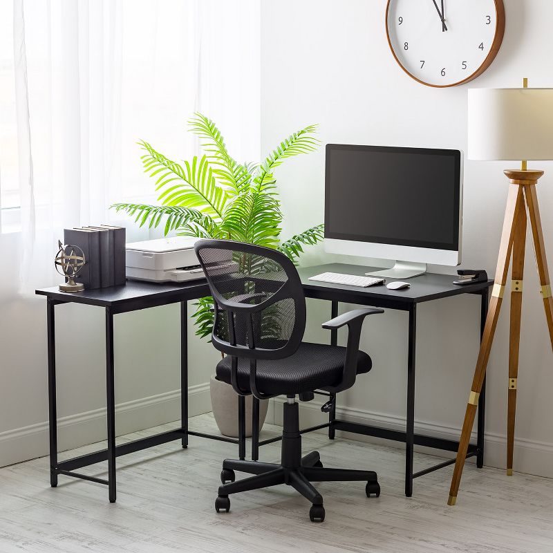 IRIS USA Simple Design Office Desk, Black, 4 of 10