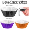 300 Pcs Halloween Foil Cupcake Liners Black Purple Orange Foil Metallic Cupcake Wrappers Halloween Party Standard for Halloween Party Birthday - 2 of 4
