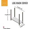 KHOMO GEAR 4-Foot Log Rack Cover – Heavy Duty Waterproof Firewood Storage Protector – Brown – Fits 4ft Log Racks, Durable Outdoor Cover for Firewood - 3 of 4