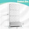 TOAOTBNBO Metal Raised Garden Bed with Diamond Lattice Trellis, Outdoor Planter Box with Wheels, Galvanized Garden Box for Patio - 3 of 4