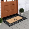 A1HC Natural Rubber & Coir 18x30, Monogrammed Doormat For Outdoor Entrance, Anti-Shed Treated Mat - 4 of 4