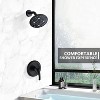 PROOX Single-Handle 6-Spray Round High Pressure Shower Faucet with 5.91 in. Large Shower Head in Matte Black (Valve Included) - 2 of 4