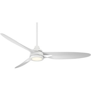 54" Casa Vieja Mystere Matte White Indoor/Outdoor LED Ceiling Fan - 1 of 4