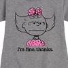 - Peanuts - Sally Fine Thanks Graphic Short Sleeve Fleece Dress - 2 of 4