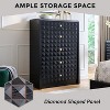 SinCiDo 5 Drawer Dressers for Bedroom, Wood Tall Closet Chest of Drawers with Diamond Panel Decorate, Mid Century Modern Storage Organizer - 3 of 4