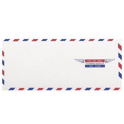 JAM Paper #10 Airmail Envelopes 4.125 x 9.5 White A35532C