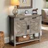 Farmhouse Console Table with 2-Door Cabinet & 2 Drawers, Coffee Bar, Entryway Table with Storage Shelf, Sofa Tables Buffet Sideboard - 2 of 4