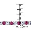 EVERLY JEWELRY |  Sterling Silver 14 1/2 CT TGW Created Ruby & Created White Sapphire Bracelet - 3 of 4