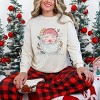 Merry Christmas Santa Stripes - Women's Garment Dyed Long Sleeve Graphic T-Shirt - 3 of 4