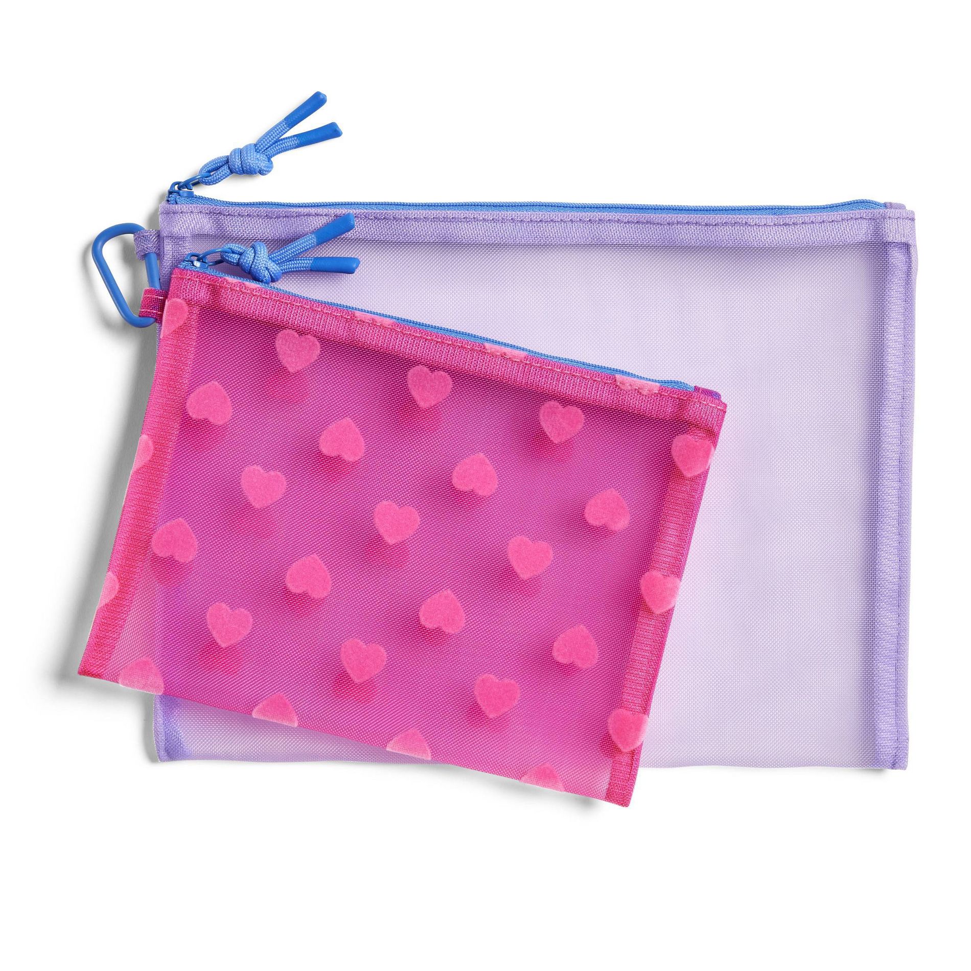 TwelveNYC Handbag Organizer Mesh Pouch - Heart - 2pk