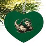 Slippery Rock Primary Logo Heart Love Wood Christmas Tree Holiday Ornament - 2 of 3