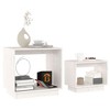 vidaXL Nesting Coffee Tables 2 pcs White Solid Wood Pine - 3 of 4