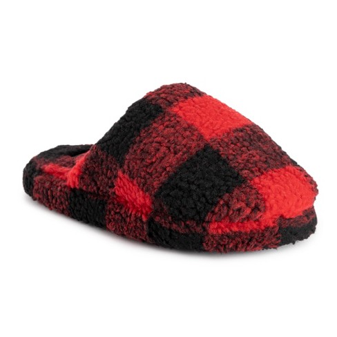 Muk Luks Women's Maven Slippers - Red Bufflo Check, S (5-6) : Target