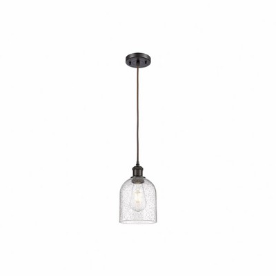 Bella - 1 Light Cord Hung Mini Pendant In Industrial Style-9.5 Inches Tall and 5.5 Inches Wide
