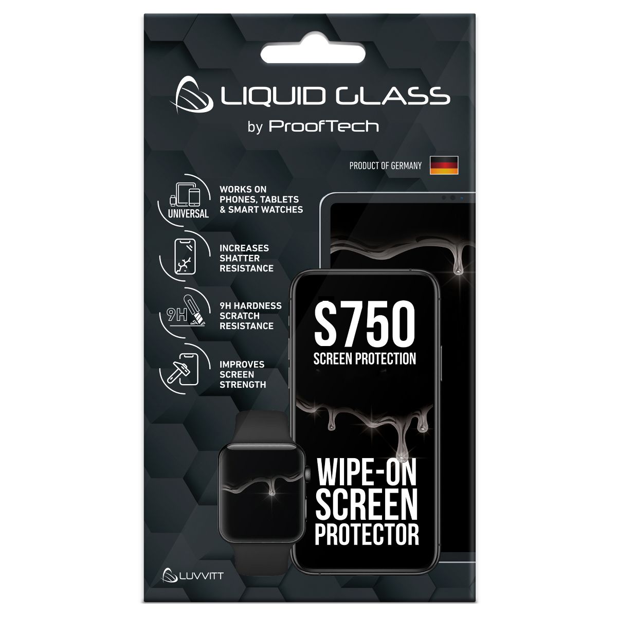 LUVVITT Liquid Glass Screen Protector with $750 Screen Protection Coverage - Universal