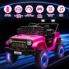 Jojoka 12V Ride On Truck Car Battery Powered Toy with Remote Control, 4-Wheel Suspension, Battery Display, LED Lights, Music - 2 of 4
