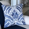 RightSide Designs Indigo Series Morris Thistle Embroidered Indoor/Outdoor Accent Throw Pillow - 4 of 4