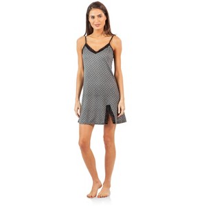 Casual Nights Women's Sleepwear Lace Trim Slip Camisole Nightie - 1 of 4